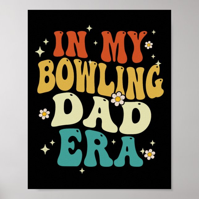 Póster Retro en mi época de padre de bolos divertido Día  (Frente)