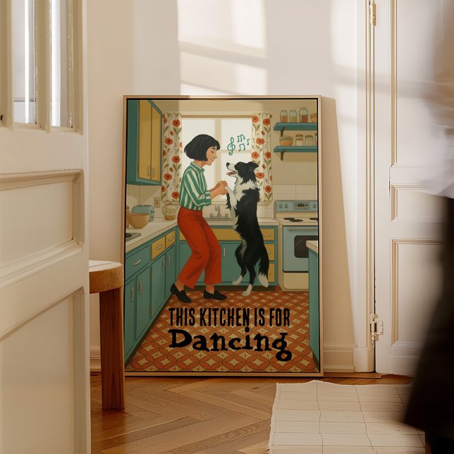 Póster Retro Esta Cocina es para Bailar (Subido por el creador)