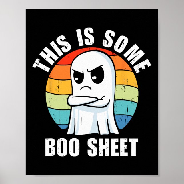 Póster Retro Esta Es Una Hoja De Bote De Fantasma Hallowe (Frente)