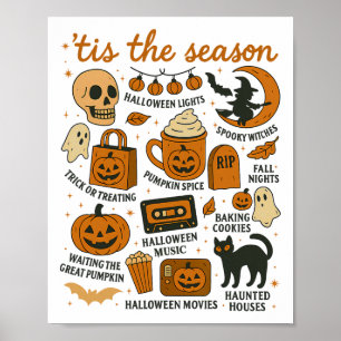 Póster Retro Este Es La Temporada De Halloween Temporada