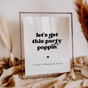 Póster Retro estiloso Vamos a conseguir este punzón fiest