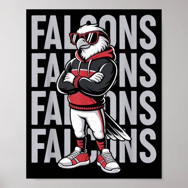 Póster Retro Falcon Gift For Men Women Boys Girls Kids  (Frente)