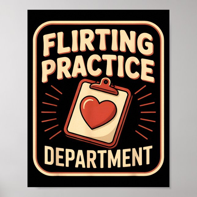 Póster Retro Flirting Practice Department Funny Valentine (Frente)