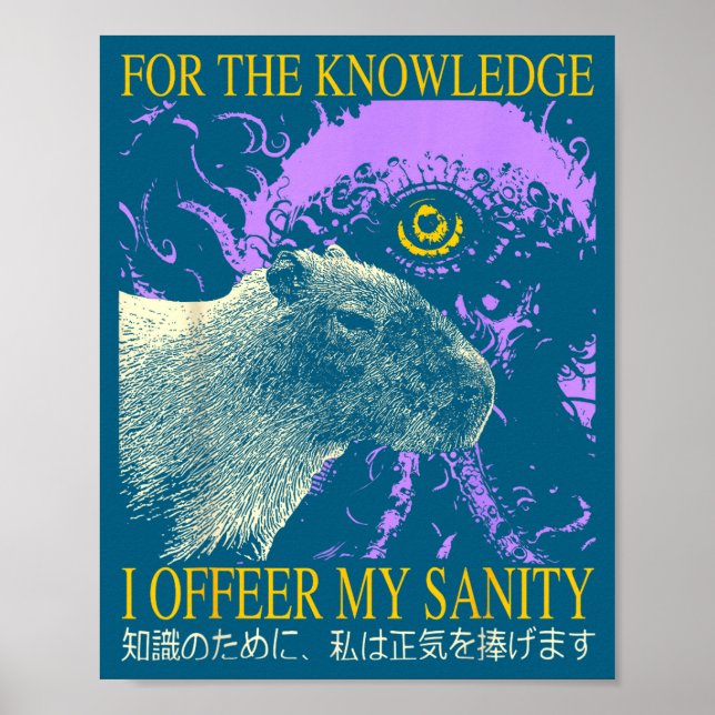 Póster Retro For The Knowledge I Offer My Sanity Japanese (Frente)