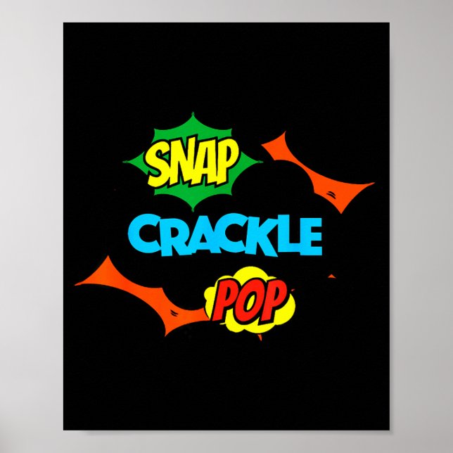Póster Retro Funny Snap Crackle P Quote Relax Meme Game  (Frente)