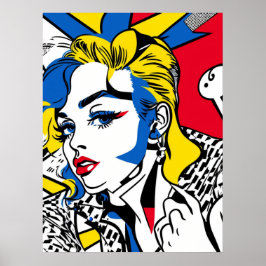 Póster Retro-Gal Poster (pop-art)