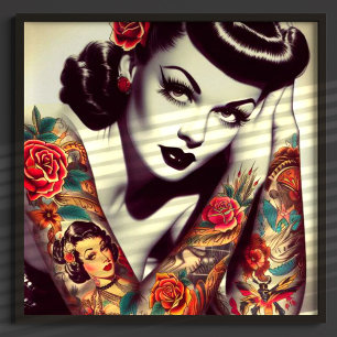 Póster Retro Glam Pin-up