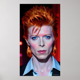 Póster Retro glamportret met vurige look poster