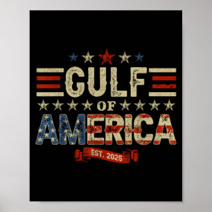 Póster Retro Golfo De Estados Unidos América Est 2025 Ban