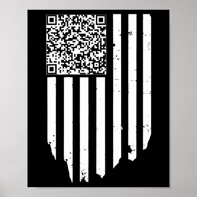 Póster Retro Gracioso Qr Trump Dancing Dance Code (Frente)