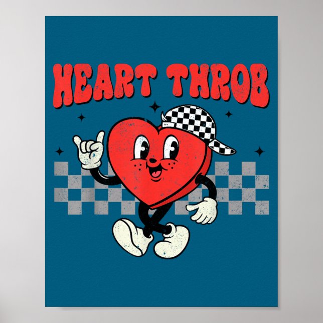 Póster Retro Groovy Heart Throb Valentines Day Toddlers B (Frente)