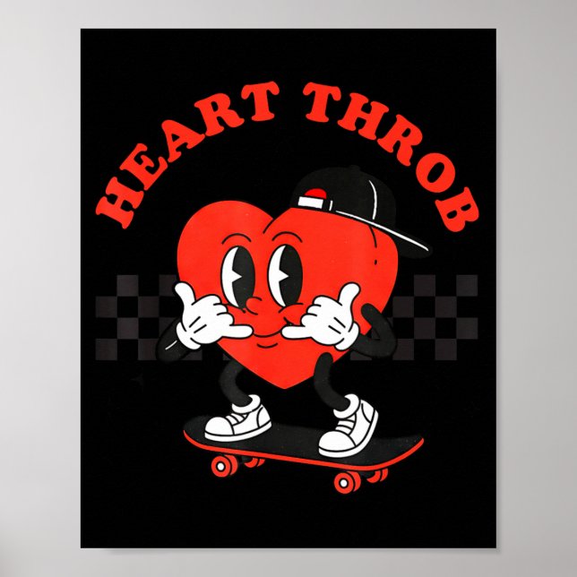 Póster Retro Groovy Heart Throb Valentines Day Toddlers B (Frente)