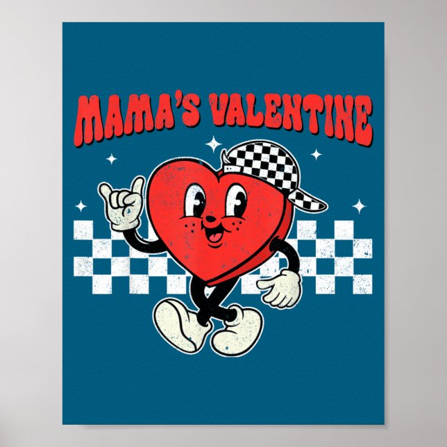 Póster Retro Groovy Heart Throb Valentines Day Toddlers B (Frente)