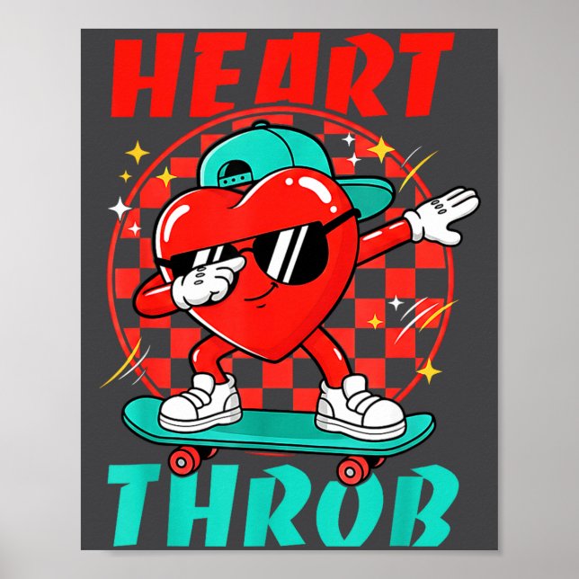 Póster Retro Groovy Heart Throb Valentines Day Toddlers B (Frente)