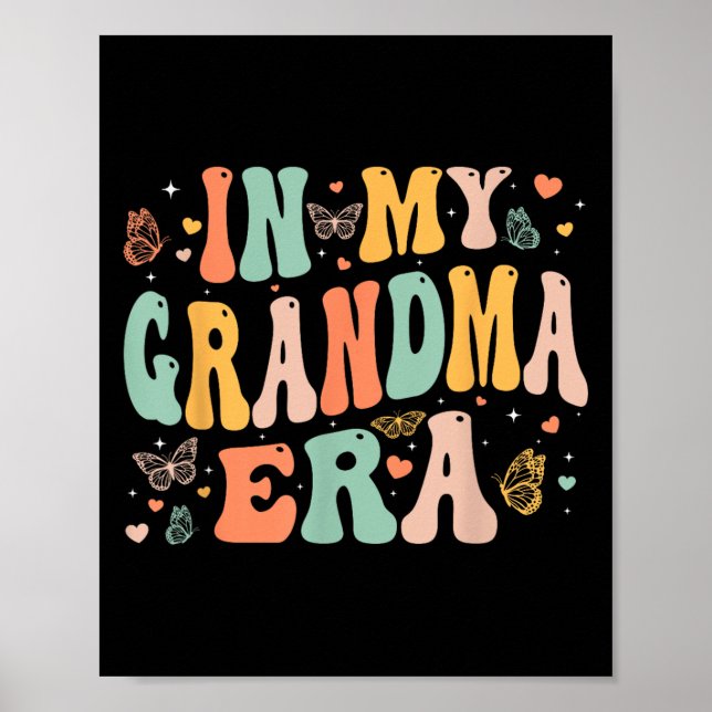 Póster Retro Groovy In My Grandma Era Mother's Day Women  (Frente)