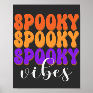 Póster Retro Groovy Spooky Vibes Halloween