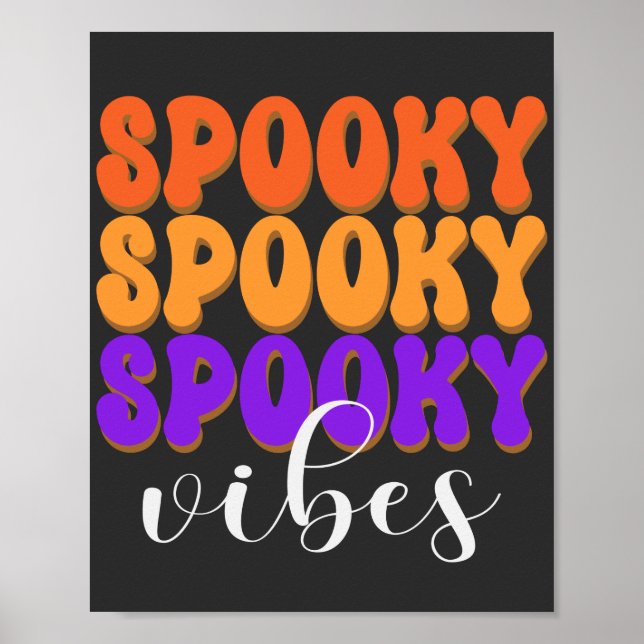 Póster Retro Groovy Spooky Vibes Halloween (Frente)