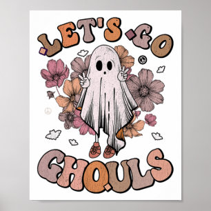 Póster Retro Groovy Vamos Ghouls Ghost 70 Hippie Hall