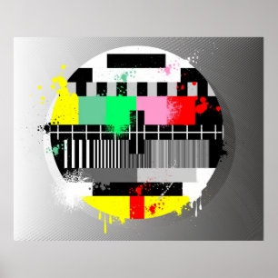 Póster Retro grunge tv poster