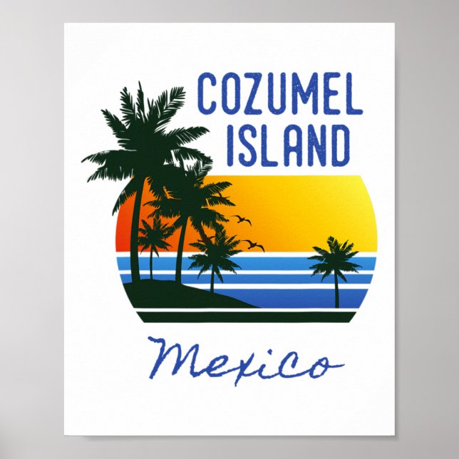 Póster Retro Guay Cozumel Original México Bebe Mujeres M (Frente)