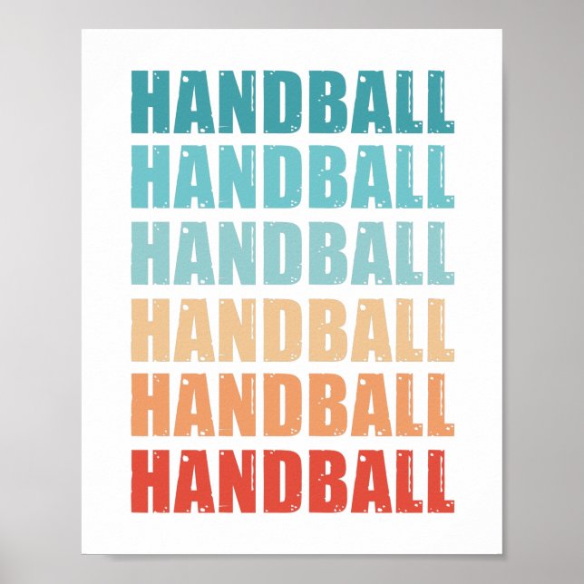 Póster Retro Handball Vintage Gift (Frente)