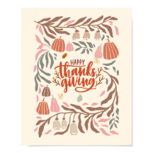 Retro Harvest Happy Acción de Gracias