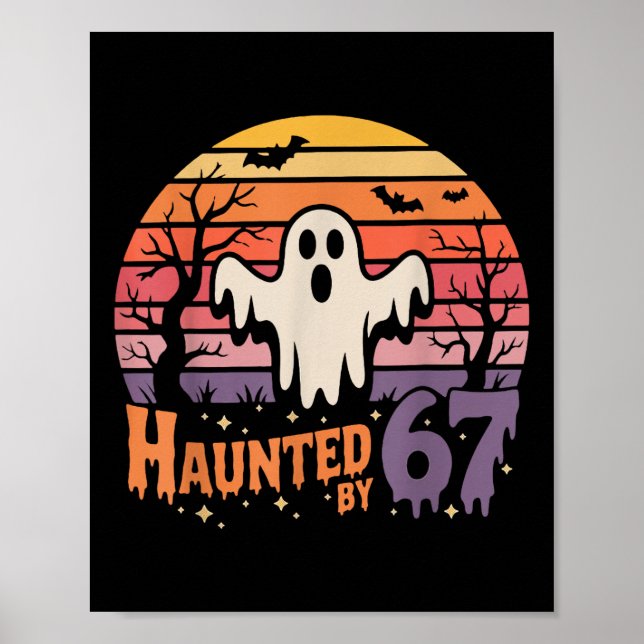 Póster Retro Haunted Meme 67 Six Seven 6 7  (Frente)