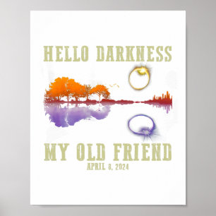 Póster Retro Hola Oscuridad Mi Viejo Amigo Gracioso Sol T