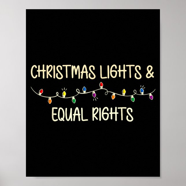Póster Retro Holiday Lights &amp; Reproductive Rights Xma (Frente)