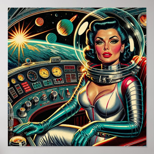 Póster ¡Retro impulsado por lápiz labial! (Frente)