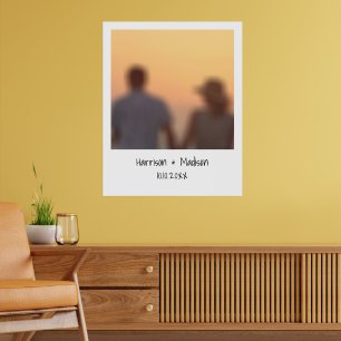 Póster Retro instant photo names custom modern