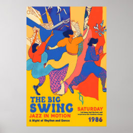Póster Retro Jazz Dance Art Print 1986 'The Big Swing'