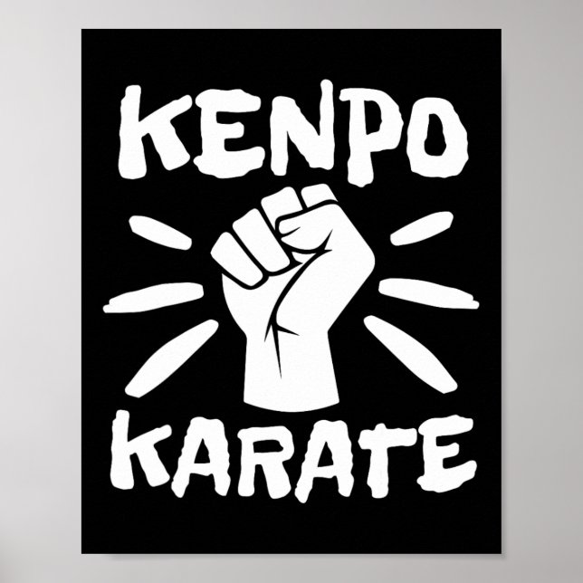 Póster Retro Kenpo Karate Kempo Karate Artes Marciales (Frente)