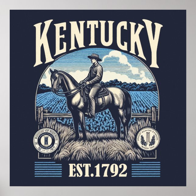 Póster Retro Kentucky (Frente)