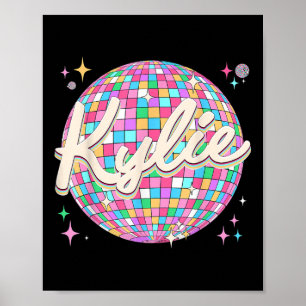 Póster Retro Kylie Nombre I Love Kylie Personalizado D
