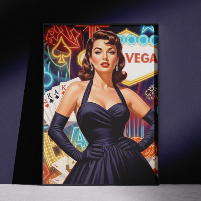 Póster Retro Las Vegas Pin-up (Subido por el creador)