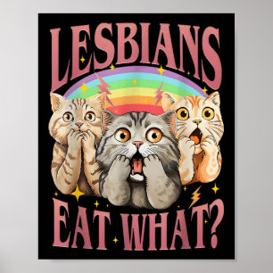 Póster Retro Lgbt Comer Lo Mismo Que El Mes Del Orgullo L