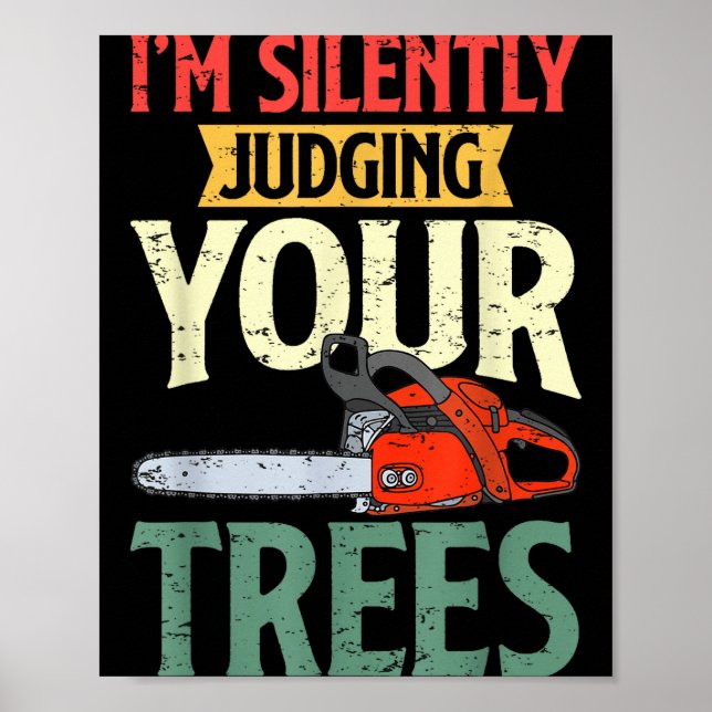 Póster Retro Logger Lumberjack Arborist Dad Apparel Co. S (Frente)
