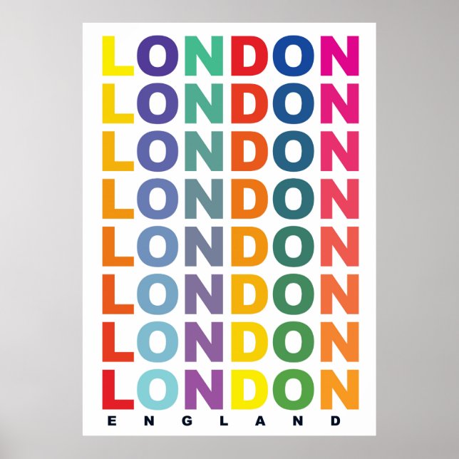 Póster retro Londres Inglaterra (Frente)
