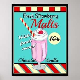 Póster Retro Malt