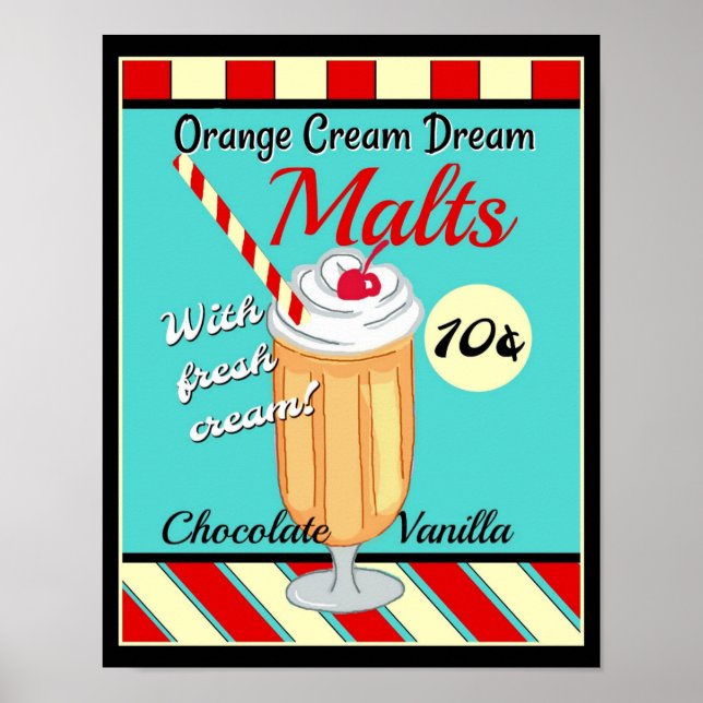 Póster Retro Malt (Frente)