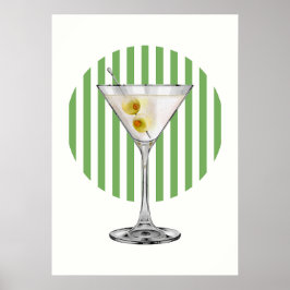 Póster Retro Martini