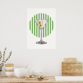 Póster Retro Martini