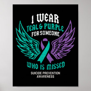 Póster Retro me pongo azul verdoso y morado por alguien q