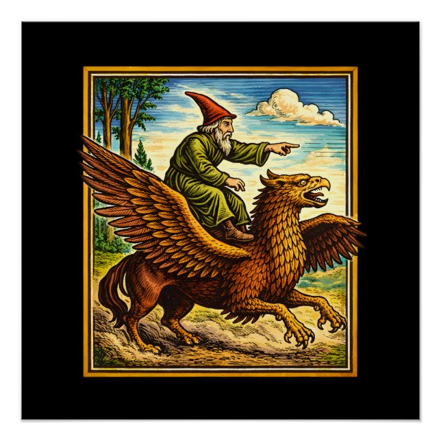 Póster Retro Medieval Snail Rider Fantasy Tee Postcard (Anverso)