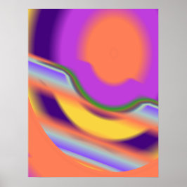 Póster Retro Metalizado de fundición líquida D (018)