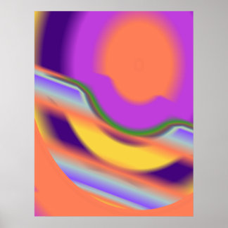 Póster Retro Metalizado de fundición líquida D (018)