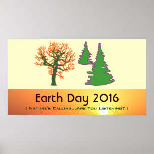 Póster Retro Mod Earth Day 2016 Print