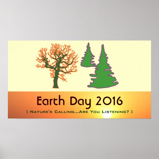 Póster Retro Mod Earth Day 2016 Print (Frente)