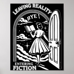 Póster Retro Moda libresco Amante de libros Citas de lect